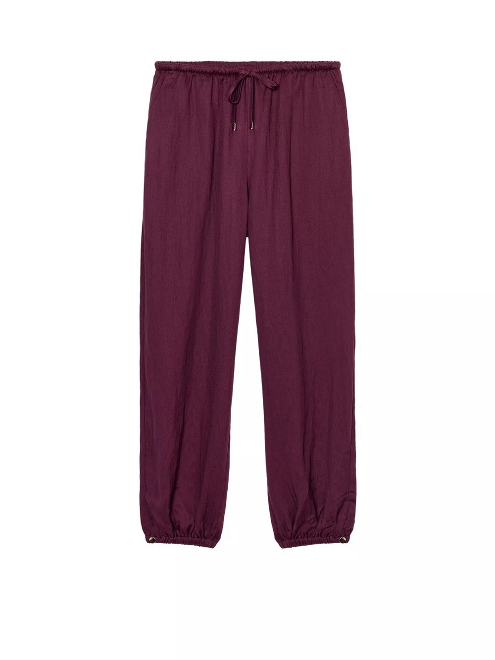 Zara Women's Drawstring Maroon Joggers